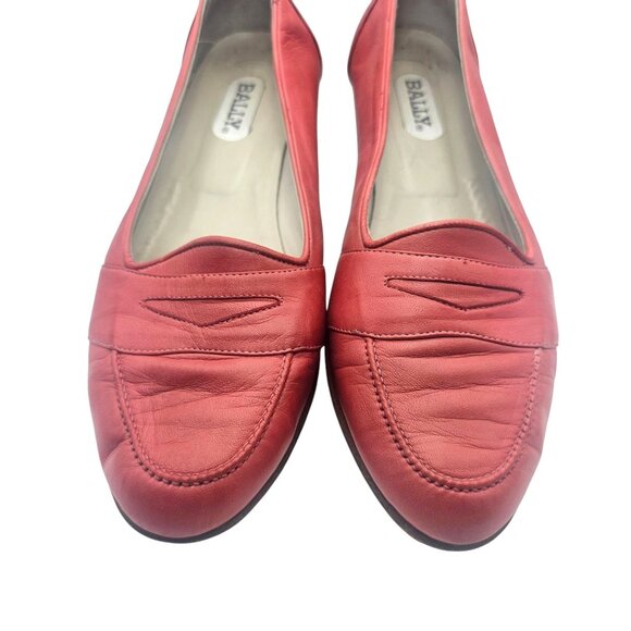 Bally Pink Leather Slip-On Loafer Flats Size 9.5 Made in Italy - Picture 7 of 14